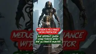 Medusa's Alliance with Predator. #medusaandpredator #goddessofwar #predatorhunter #actionshorts