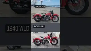 45ci & 74ci side by side #harleydavidson #flathead #antique #vintagemotorcycles