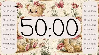 ⏳ 10-hour 50/10 Pomodoro Timer &ndash; Silent & Distraction-Free 🕒 | No Beeps, Just Focus