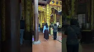 Inside the largest temple people in prayer #Spiritual #SacredMoment #PeacefulPlace #CulturalHeritage