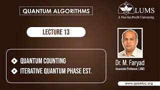 Lecture 13: Quantum Counting and Iterative QPE