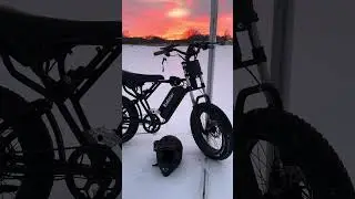 Snow ride with bro🔥🔥#ebike #q20 #ridstar #surron #bikelife #biking