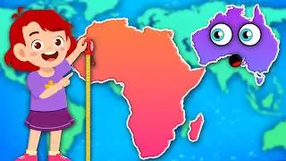 Learn About The 7 Continents & Compare Their Size! | Geography Songs For Kids | KLT Geography