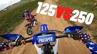GoPro Motocross Falaise - 125 VS 250F - Je me bagarre avec mon fr&egrave;re !