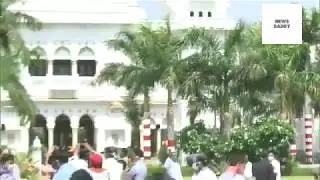 IAF aircraft shower flowers on King George's Medical University in Lucknow