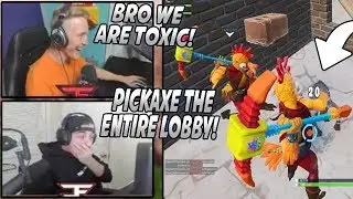 Tfue & Cloak Can't Stop CRYING After They PICKAXE Every Player In The Game To Get A WIN! *Toxic*