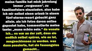 meine familie lud mich nie ein, also buchte ich allein ein luxusresort ihre reaktion war unglaublich