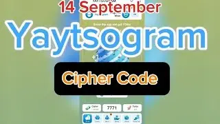 14 September Yaytsogram Daily Cipher Code | Break Egg and Get Free TON | TON Mining Bot