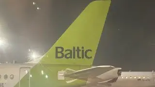 Take off A220 Air Baltic from LFPG