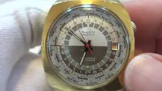 Vintage Gruen 24 hour dial military watch
