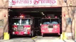 FDNY *NEW* Engine 96 + Tower Ladder 54 Responding