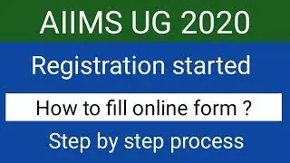AIIMS UG exam 2020 basic registration started !! Step by step how to apply ?