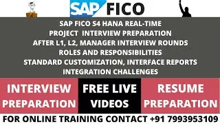 SAP FICO S4 HANA REAL-TIME PROJECT INTERVIEW PREPARATION AFTER L1, L2, MANAGER INTERVIEW ROUNDS