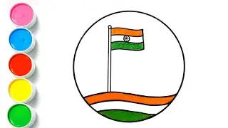 Very easy republic day drawing | republic day poster drawing |happy republic day drawing 26 january 
