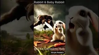 Raju Rabbit & his family story #shorts #Rabbit #monkey #Police officer #Ai video