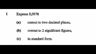 Numbers - Decimal places, Significant figures, Standard form | ZIMSEC J1015/P1 Qn 1/27 | neShona