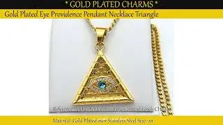 Gold Plated Eye Providence Pendant Necklace Triangle