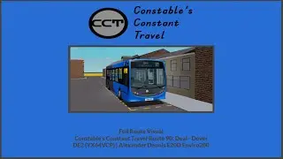 Full Route Visual | Constable's Constant Travel Route 90: Deal - Dover | DE2 (YX64VCP)