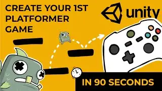 Create a 2D Platformer Game in 90 Seconds - Unity Tutorial