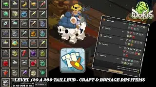🧵 TAILLEUR LVL 120 &agrave; 200 - CRAFT & BRISAGE DE TOUS LES ITEMS ✨ - DOFUS 3