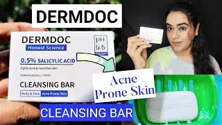 DERMDOC 0.5% Salicylic Acid Cleansing Bar For Body & Face Acne Prone Skin