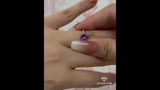 Rose Gold Twist Round Cut Amethyst Purple Promise Ring For Her
