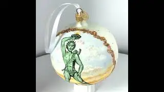 Colossus of Rhodes, Greece Glass Ball Christmas Ornament - KK-1254-100