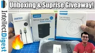 Choetech Wireless Fast Charger, QC 3.0 USB Charger & Accessories Unboxing & Surprise Giveaway