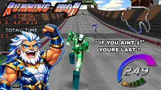 PS1 Running High | Полное прохождение | Классические аркадные гонки для PlayStation