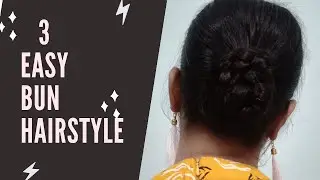 Easy Bun hairstyle| Quick and easy | Using rubber band and pins