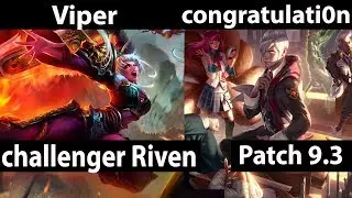 [ Viper ] Riven vs Vladimir  [ congratulati0n ] Top - Viper Riven Stream Patch 9.3