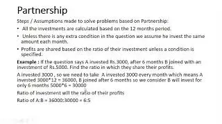 How to Solve Partnership based Questions?