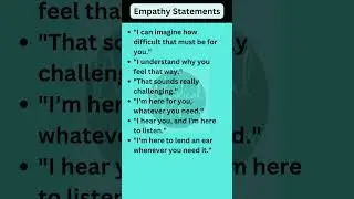 Empathy Statements #shorts