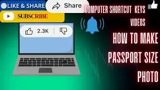 Computer Shortcut Keys Videos, Passport Size Photo Kaise Banaye 😱 | Cyber Cafe Wala Trick&rdquo;
