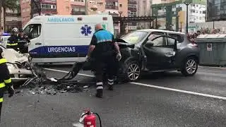 Un accidente en la Avenida Cayetano del Toro deja tres heridos