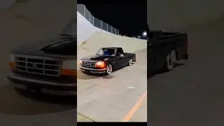 90s Style Ford F150 Slammed on American Racing Wheels #90s #fordf150 #f150 #fordracing