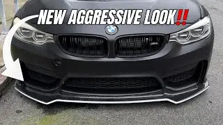 BMW M4 gets a NEW Carbon Fiber Front Lip | BEST LIP FOR YOUR F80/F82/F83!