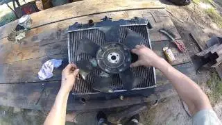 Ремонт радиатора Denso Wood Mizer LT-40 Repair radiator Denso Kubota engine-D33