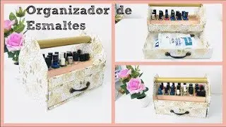 ORGANIZADOR PARA ESMALTES HECHO DE CARTON | NAIL POLISH ORGANIZER MADE WITH CARDBOARD