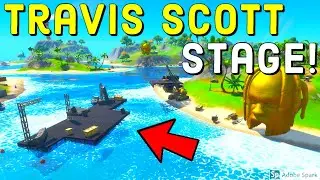 Visit The Stage North of Sweaty Sands - Travis Scott Scene - Astronomical Challenges Fortnite!