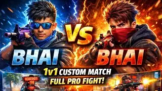Bhai+Bhai 😱 With 1vs1 Custom Gameplay in Mobile🔥🤨