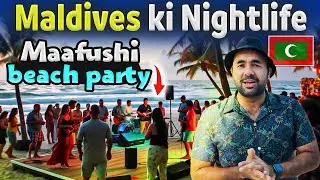 NIGHTLIFE in MALDIVES! Maafushi Island Beach Party & Island Tour