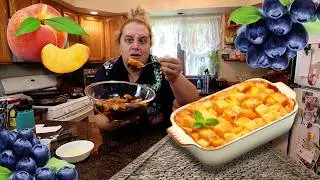 Готовим чернично-персиковый коблер БЕЗ рецепта!!