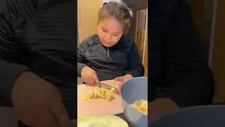 Kitchen with Emily. #food #play #childhood #banana