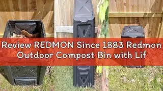 Review REDMON Since 1883 Redmon Outdoor Compost Bin with Lift Off Lid, 4-Door Access & Vent Holes, 6