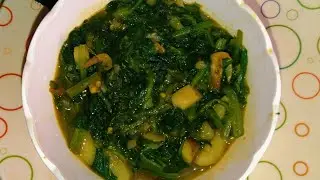 পালং শাক এর মজাদার রান্না শুটকি দিয়ে❤️#palong shutki#chingri