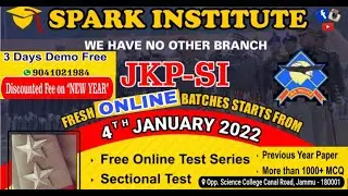 SYLLABUS DISCUSSION OF JKP-SI 2022 ONLINE BATCH ||HOW TO BUY JKP SI ONLINE TEST SERIES +SECTION TEST