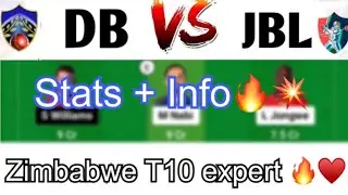 DB vs JBL DREAM11 T10 TEAM | DB vs JBL DREAM11 |  ZIMBABWE T10 TEAM