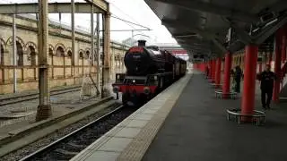 (HD) 45699 Galatea moving upto to north end of Platform 12 at Crewe on 5Z62 9/4/2016