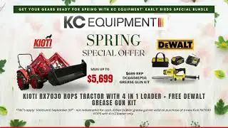 Spring Sale Kioti RX7030 ROPS Tractor With 4-IN-1 Loader
